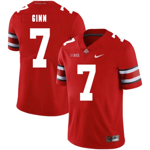 Ohio State Buckeyes #7 Ted Ginn Jr College Football Jersey Red