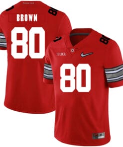 Ohio State Buckeyes #80 Noah Brown Football Jersey Diamond Red