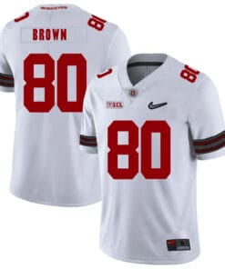 Ohio State Buckeyes #80 Noah Brown Football Jersey Diamond White