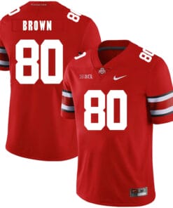 Ohio State Buckeyes #80 Noah Brown Football Jersey Red