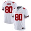 Ohio State Buckeyes #80 Noah Brown Football Jersey White