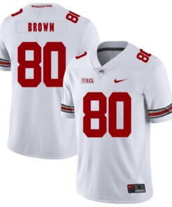 Ohio State Buckeyes #80 Noah Brown Football Jersey White