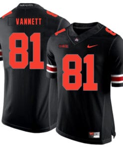Ohio State Buckeyes #81 Nick Vannett Football Jersey Black Shadow