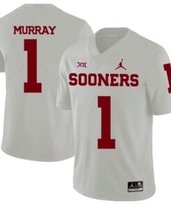 Oklahoma Sooners #1 Kyler Murray Football Jersey White