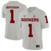 Oklahoma Sooners #1 Tony Jefferson Football Jersey White