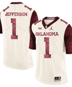 Oklahoma Sooners #1 Tony Jefferson Football Jersey Wood Pattern White