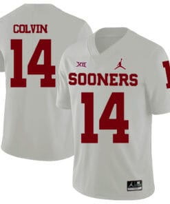 Oklahoma Sooners #14 Aaron Colvin Football Jersey White