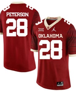 Oklahoma Sooners #28 Adrian Peterson Football Jersey Chai Pattern Dark Red