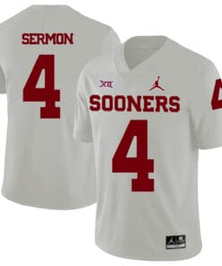 Oklahoma Sooners #4 Trey Sermon Football Jersey White