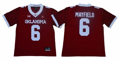 Oklahoma Sooners #6 Baker Mayfield Football Jersey Legendary Red