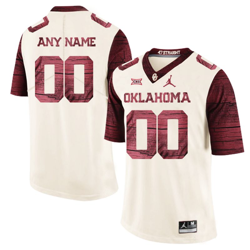 Custom Oklahoma Sooners Jersey Name and Number Football White