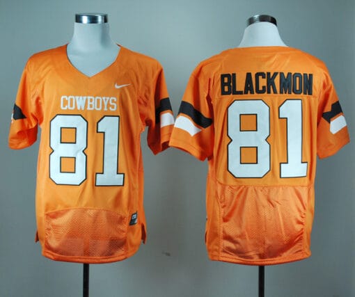 Oklahoma State Cowboys #81 Justin Blackmon Football Jersey Orange