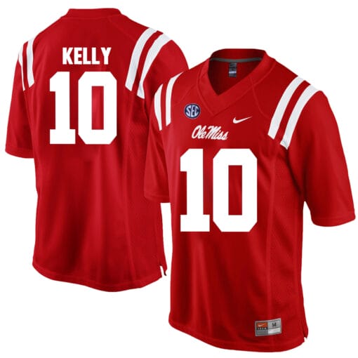 Ole Miss Rebels #10 Chad Kelly NCAA College Football Jersey Red