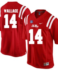 Ole Miss Rebels #14 Mike Wallace NCAA College Football Jersey Red