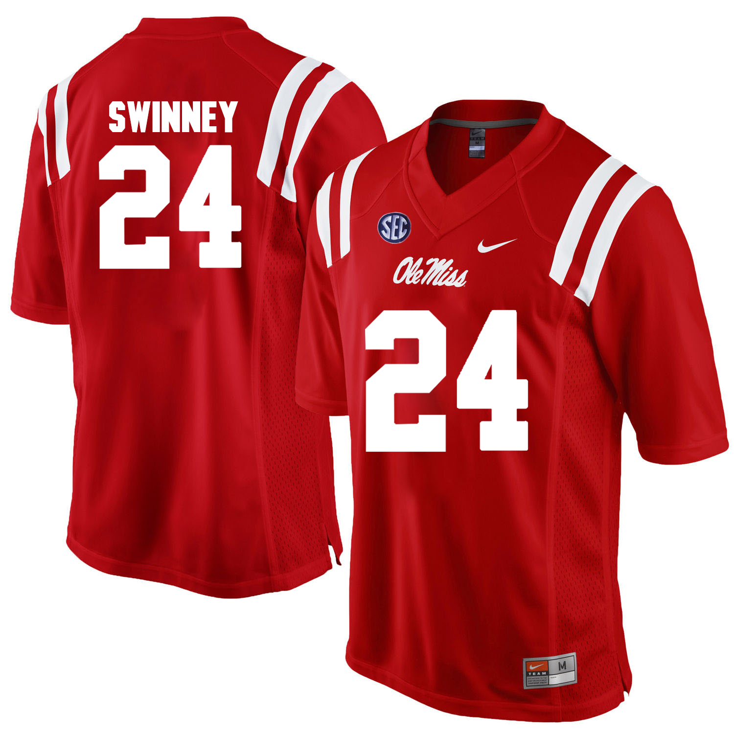 Ole Miss Rebels #24 Eric Swinney NCAA College Football Jersey Red