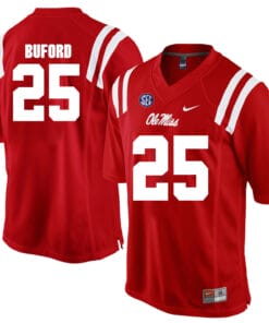 Ole Miss Rebels #25 D.K. Buford NCAA College Football Jersey Red