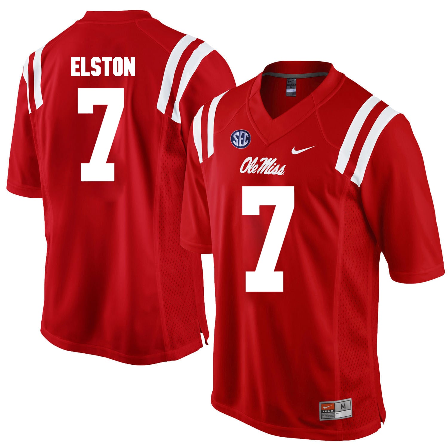 Ole Miss Rebels #7 Trae Elston NCAA College Football Jersey Red