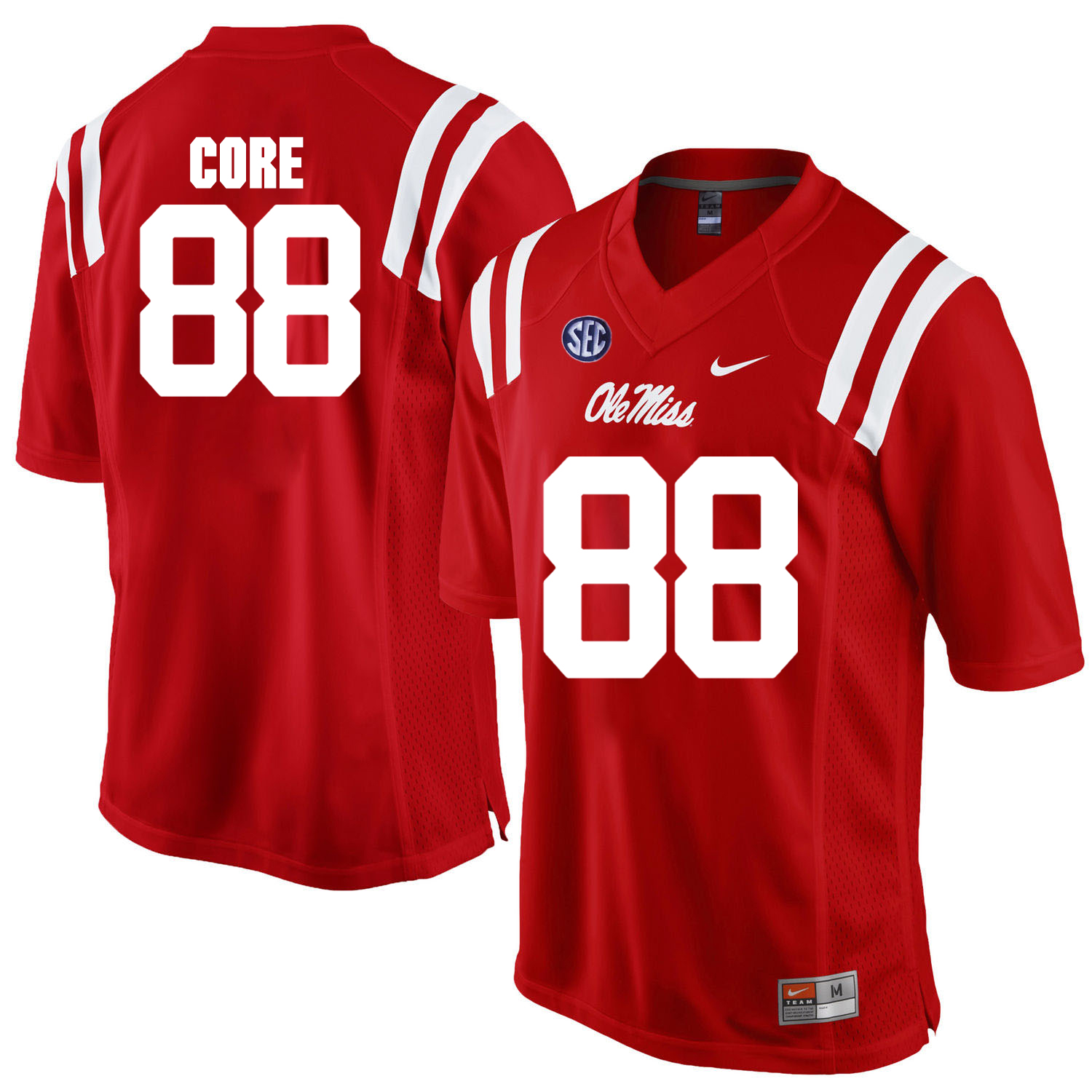 Ole Miss Rebels #88 Cody Core NCAA College Football Jersey Red