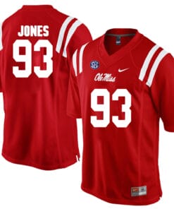 Ole Miss Rebels #93 D.J. Jones NCAA College Football Jersey Red