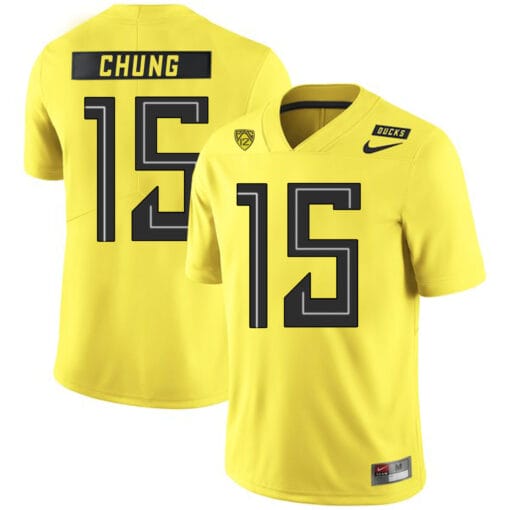 Oregon Ducks #15 Patrick Chung NCAA College Football Jersey Yellow