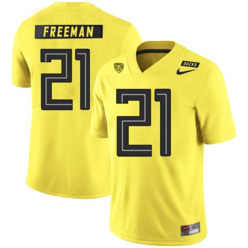 Oregon Ducks #21 Royce Freeman NCAA College Football Jersey Yellow