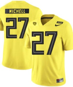 Oregon Ducks #27 Terrance Mitchell College Football Jersey Yellow