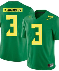 Oregon Ducks #3 Vernon Adams Jr NCAA College Football Jersey Green