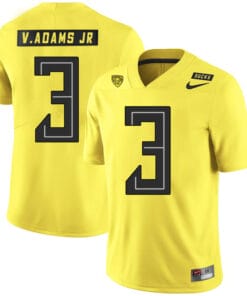 Oregon Ducks #3 Vernon Adams Jr NCAA College Football Jersey Yellow
