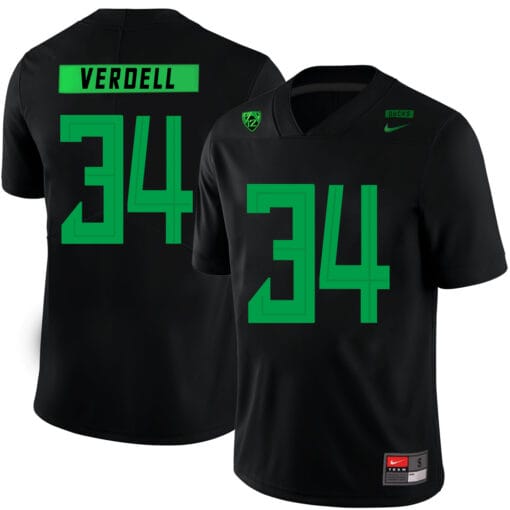 Oregon Ducks #34 CJ Verdell College Football Jersey Black