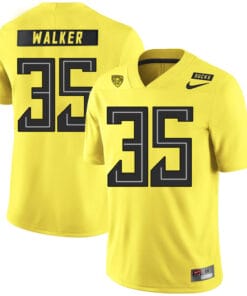 Oregon Ducks #35 Joe Walker College Football Jersey Yellow
