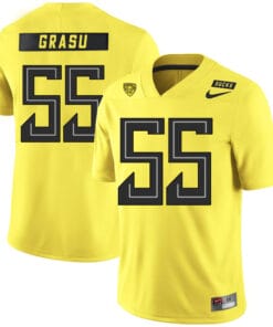 Oregon Ducks #55 Hroniss Grasu NCAA College Football Jersey Yellow