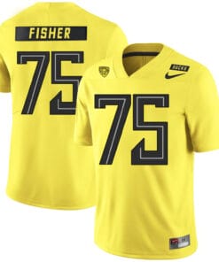Oregon Ducks #75 Jake Fisher NCAA College Football Jersey Yellow