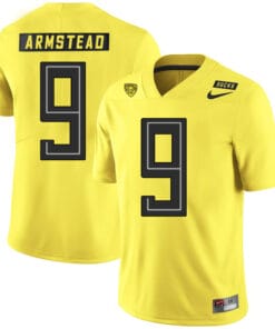 Oregon Ducks #9 Arik Armstead College Football Jersey Yellow