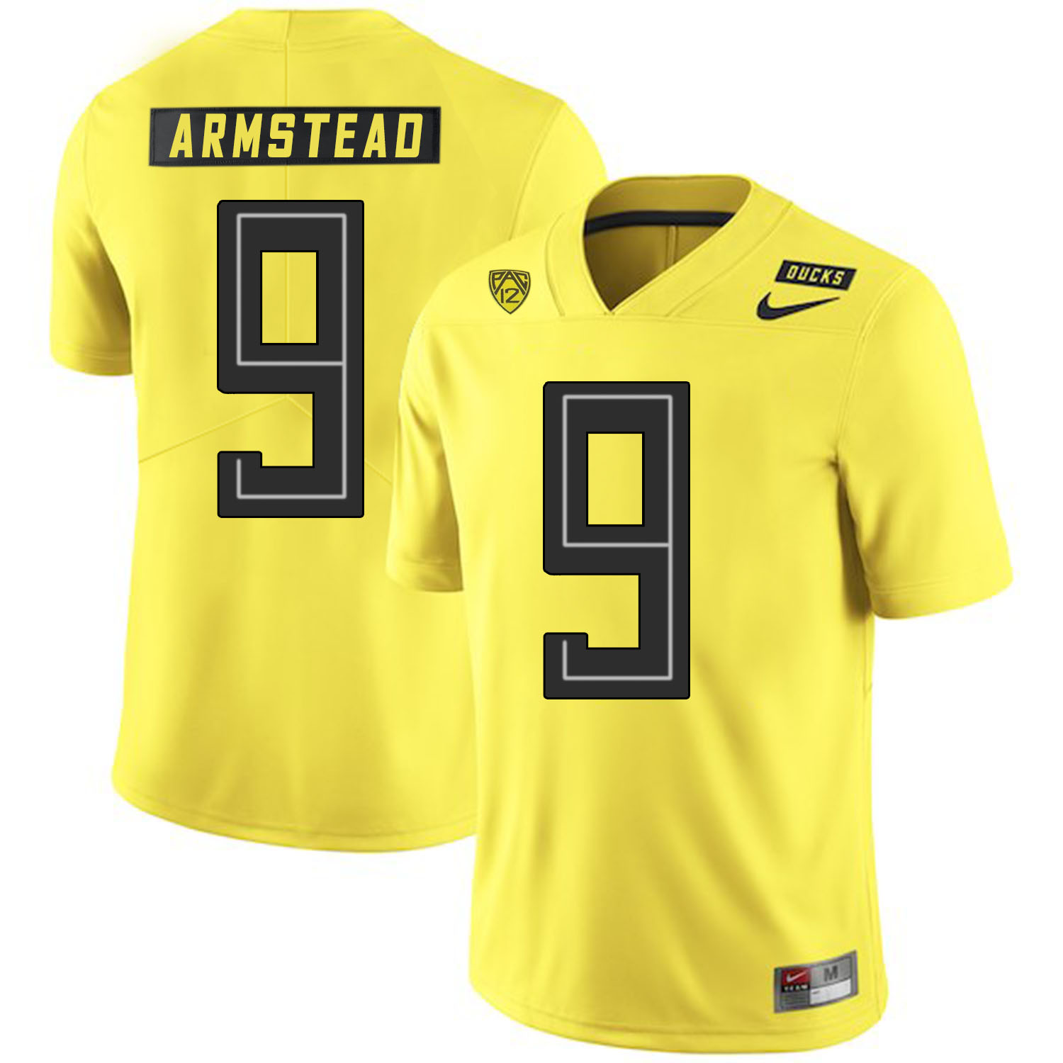 Oregon Ducks #9 Arik Armstead College Football Jersey Yellow
