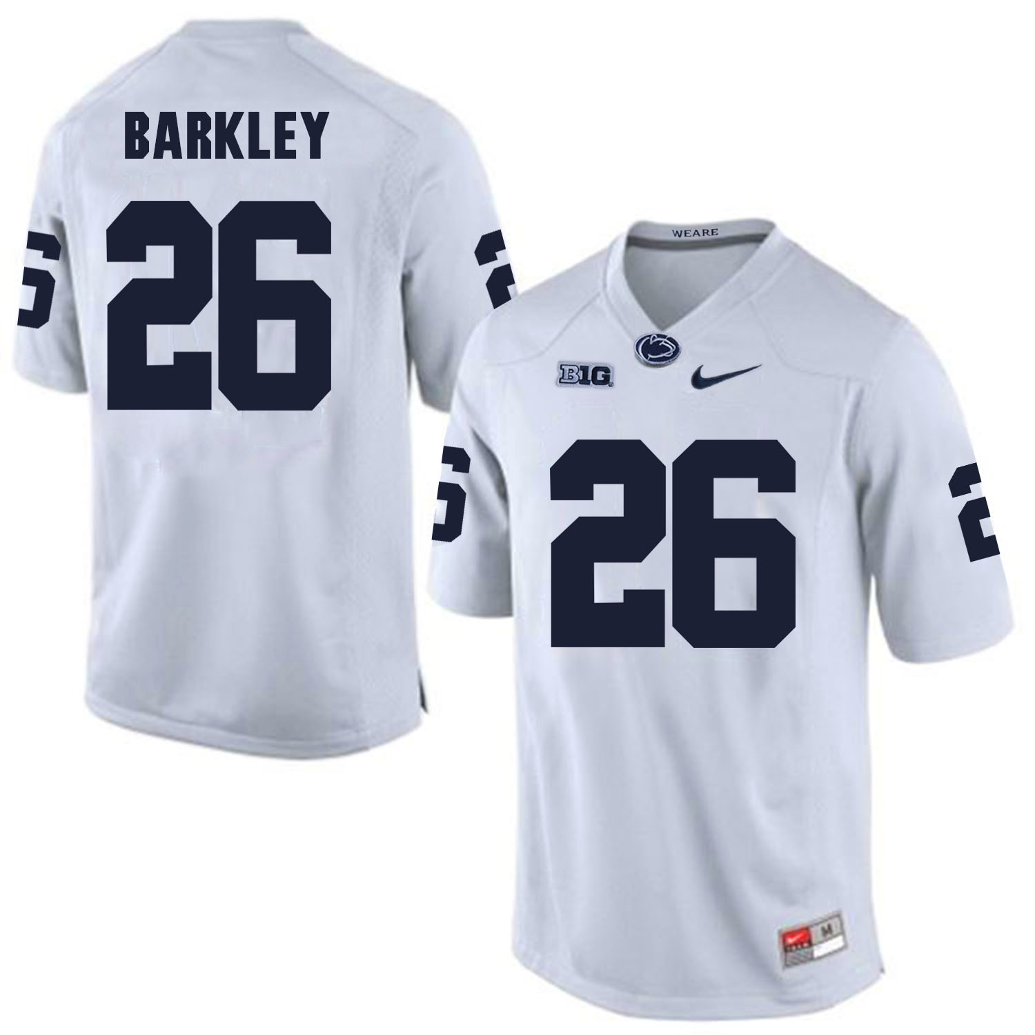 Penn State Nittany Lions #26 Saquon Barkley Football Jersey White