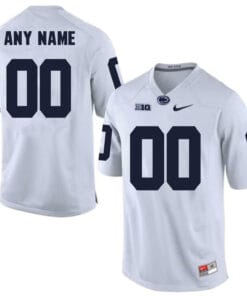 Penn State Nittany Lions Custom Name Number Football Jersey White Big Patch