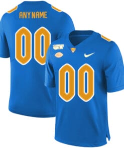Custom Pitt Panthers Jersey Name and Number Football Blue