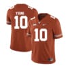 Texas Longhorns #10 Vince Young College Football Jersey Orange XII Patch