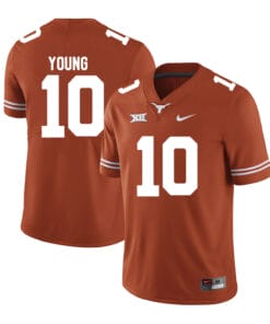 Texas Longhorns #10 Vince Young College Football Jersey Orange XII Patch