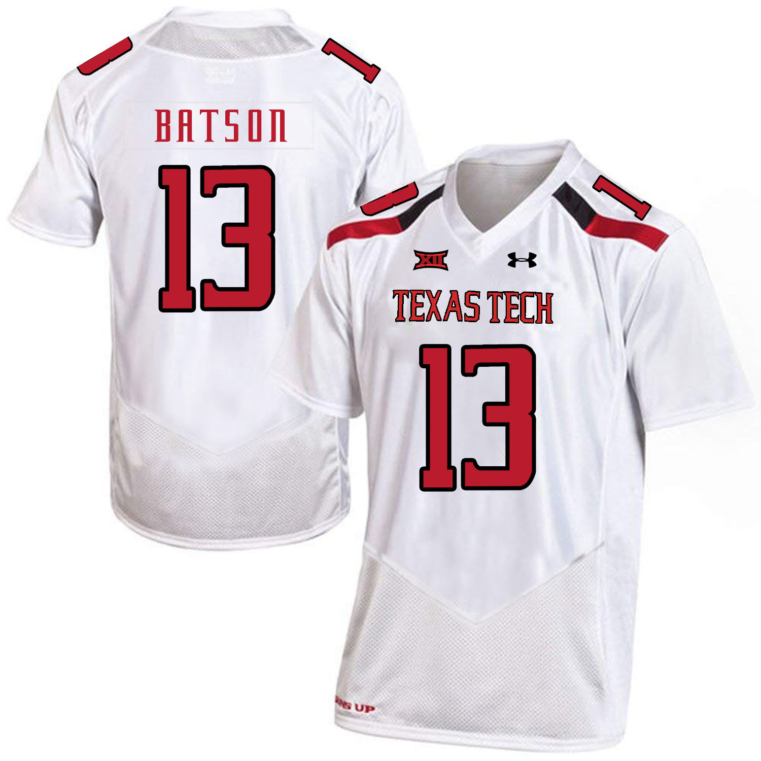 Texas Tech #13 Cameron Batson NCAA College Football Jersey White
