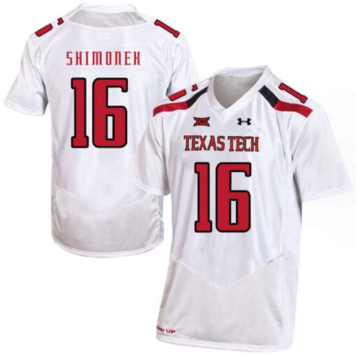 Texas Tech #16 Nic Shimonek NCAA College Football Jersey White