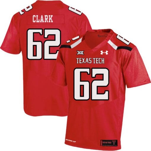 Texas Tech #62 Le'Raven Clark NCAA College Football Jersey Red
