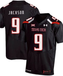 Texas Tech #9 Burning Jackson NCAA College Football Jersey Black