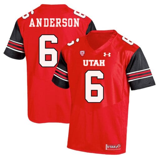 Utah Utes #6 Dres Anderson NCAA College Football Jersey Red