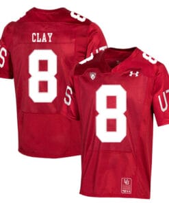 Utah Utes #8 Kaelin Clay NCAA College Football Jersey Red