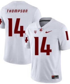 Washington State Cougars #14 Jack Thompson NCAA Football Jersey White