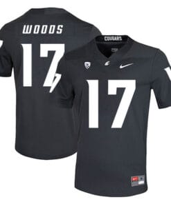 Washington State Cougars #17 Kassidy Woods NCAA Football Jersey Black