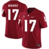 Washington State Cougars #17 Kassidy Woods NCAA Football Jersey Red