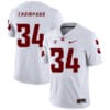 Washington State Cougars #34 Jalen Thompson NCAA Football Jersey White