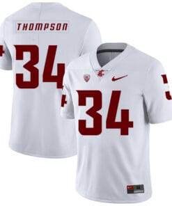 Washington State Cougars #34 Jalen Thompson NCAA Football Jersey White